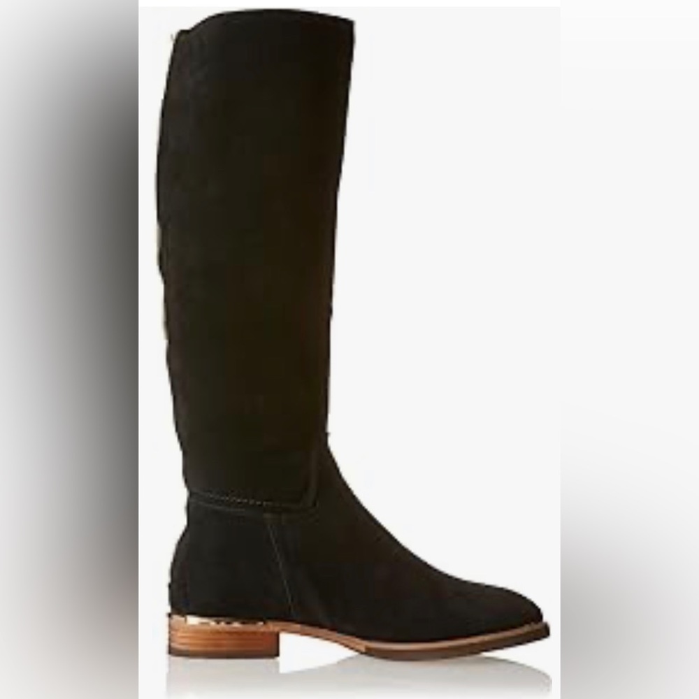 Modern Vice Tall Black Oily Suede Tall Boot